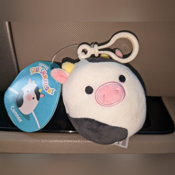 Connor the Cow Squishmallow Clip - Picture 1 of 1